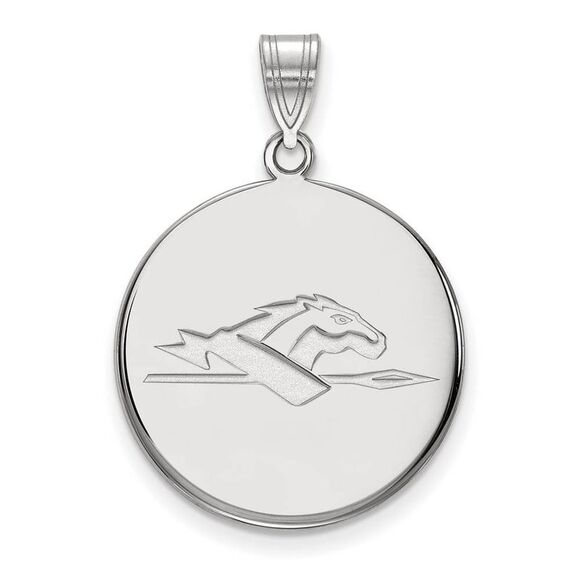 10k White Gold Longwood U Large Disc Pendant